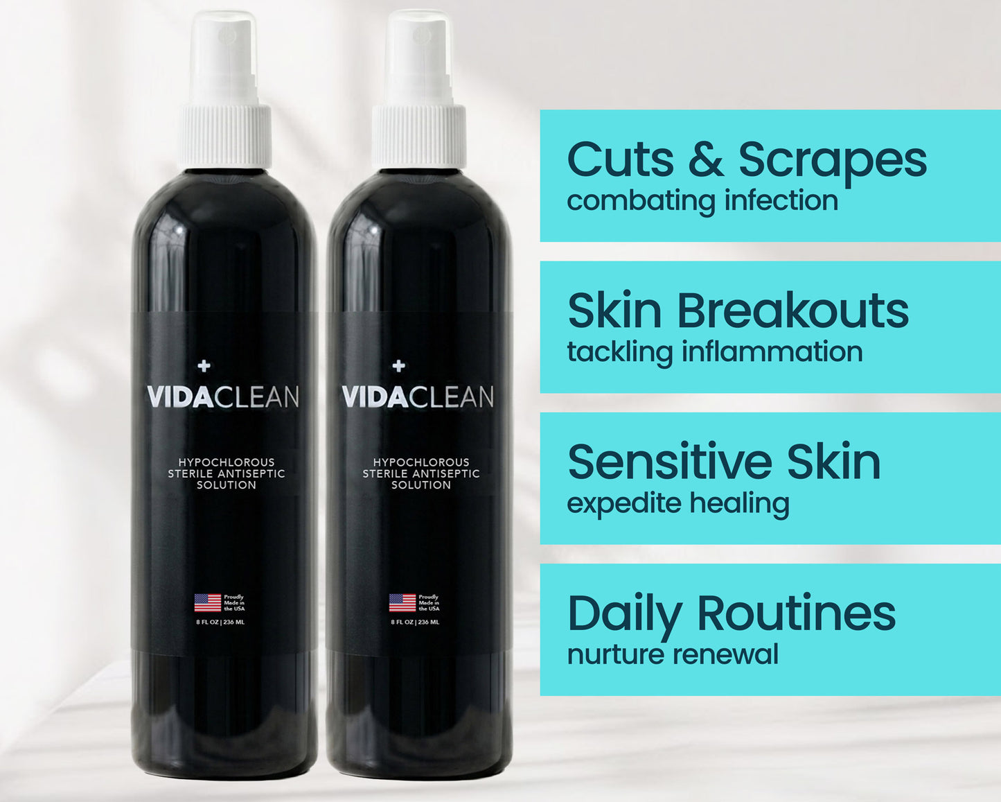VidaClean Hypochlorous Wound Spray (2-pack Bundle)