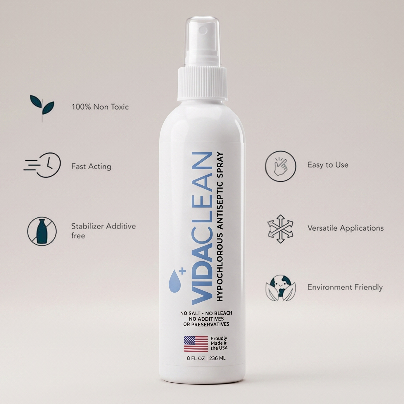 VidaClean Hypochlorous Wound Spray (2-pack Bundle)